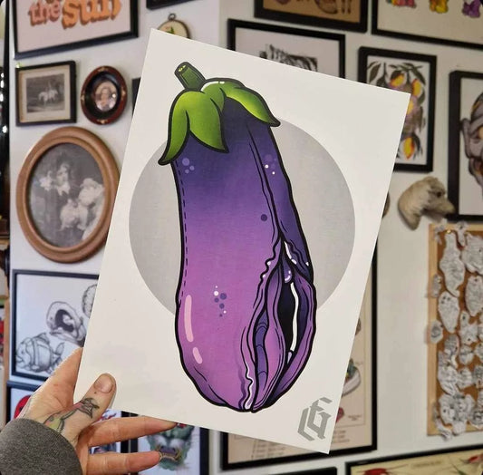 The Purple Monster - Prints - GingerCnut Tattoo