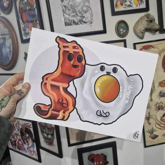 Cheeky Brekkie - Prints - GingerCnut Tattoo
