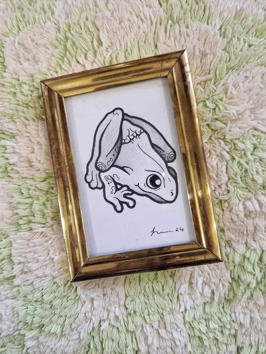 A Cheeky Tramp Stamp - Framed Artwork - GingerCnut Tattoo